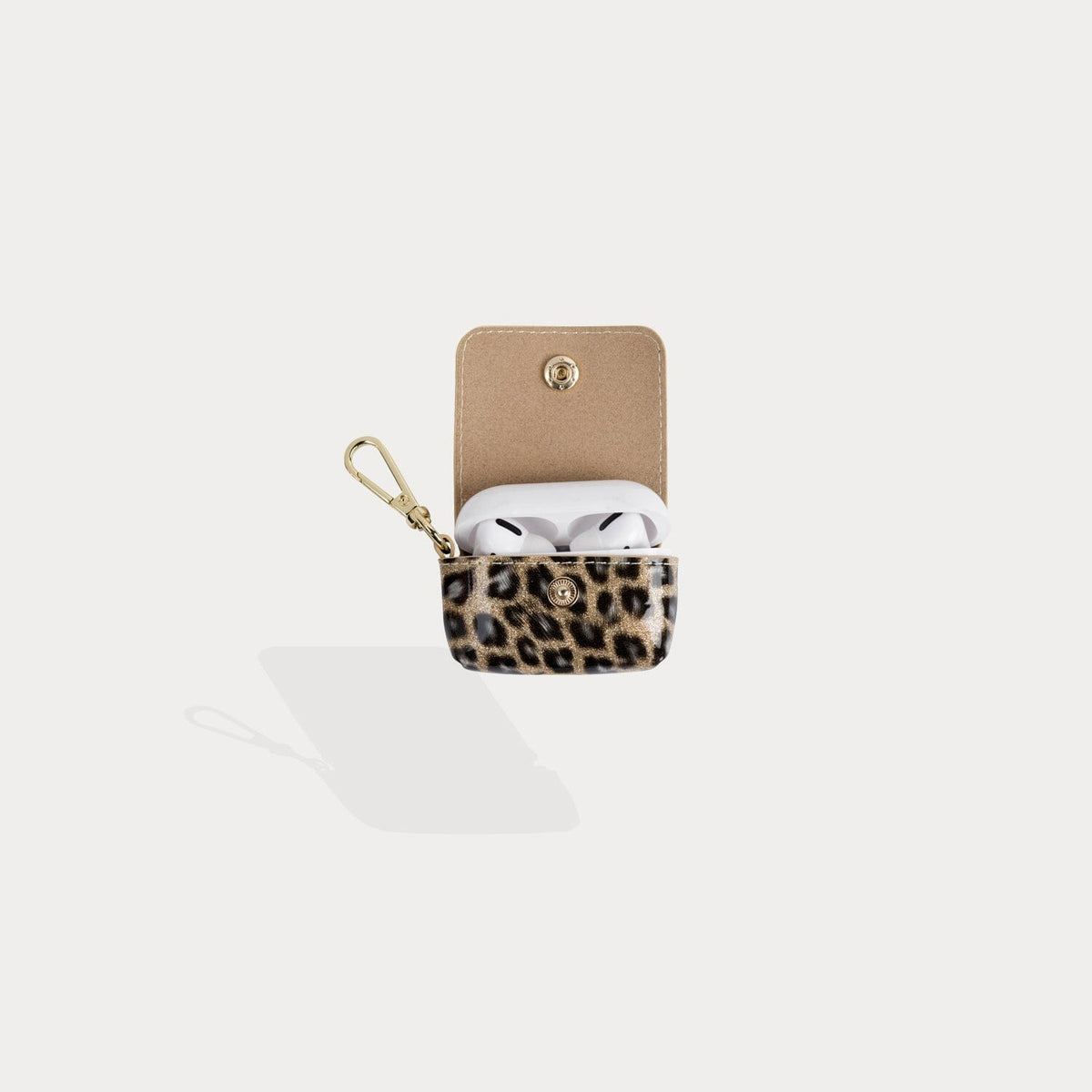 Avery AirPod Clip-On Pouch - Gold Leopard/Gold – Bandolier